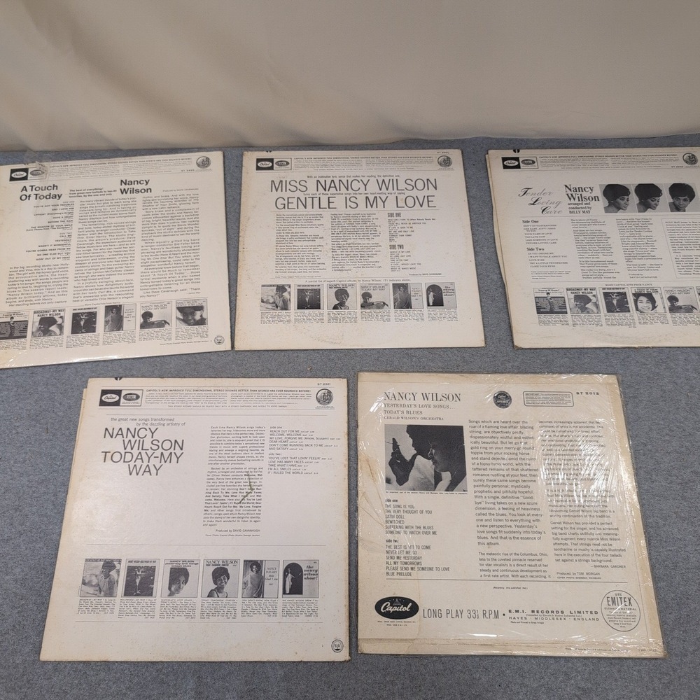 Nancy Wilson 5 Vinyl LP Lot A Touch of Today Gentle Is My Love Capitol Records - Picture 4 of 4